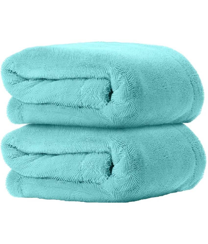 Auto Hub Blue 1200 GSM Drying Towel For Automobile ( Pack of 2 )