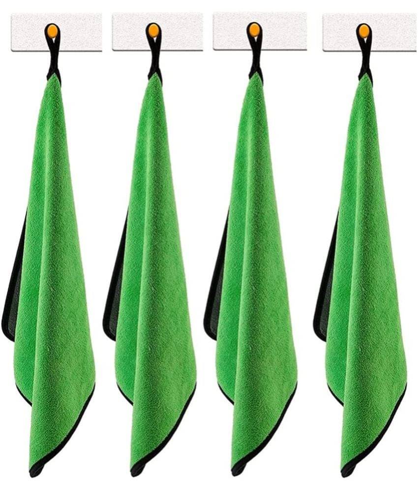     			Auto Hub Green 800 GSM Drying Towel For Automobile ( Pack of 4 )