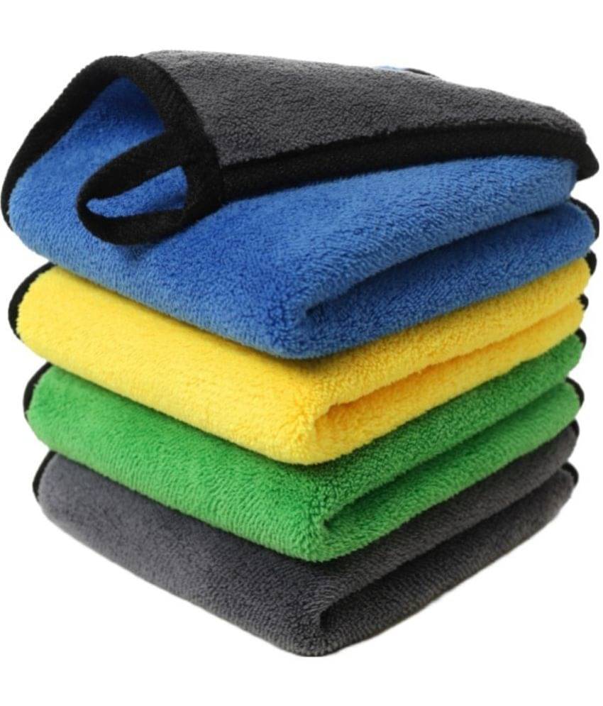 Auto Hub Multicolor 800 GSM Drying Towel For Automobile ( Pack of 4 ) Auto Hub Multicolor 800 GSM Drying Towel For Automobile ( Pack of 4 )