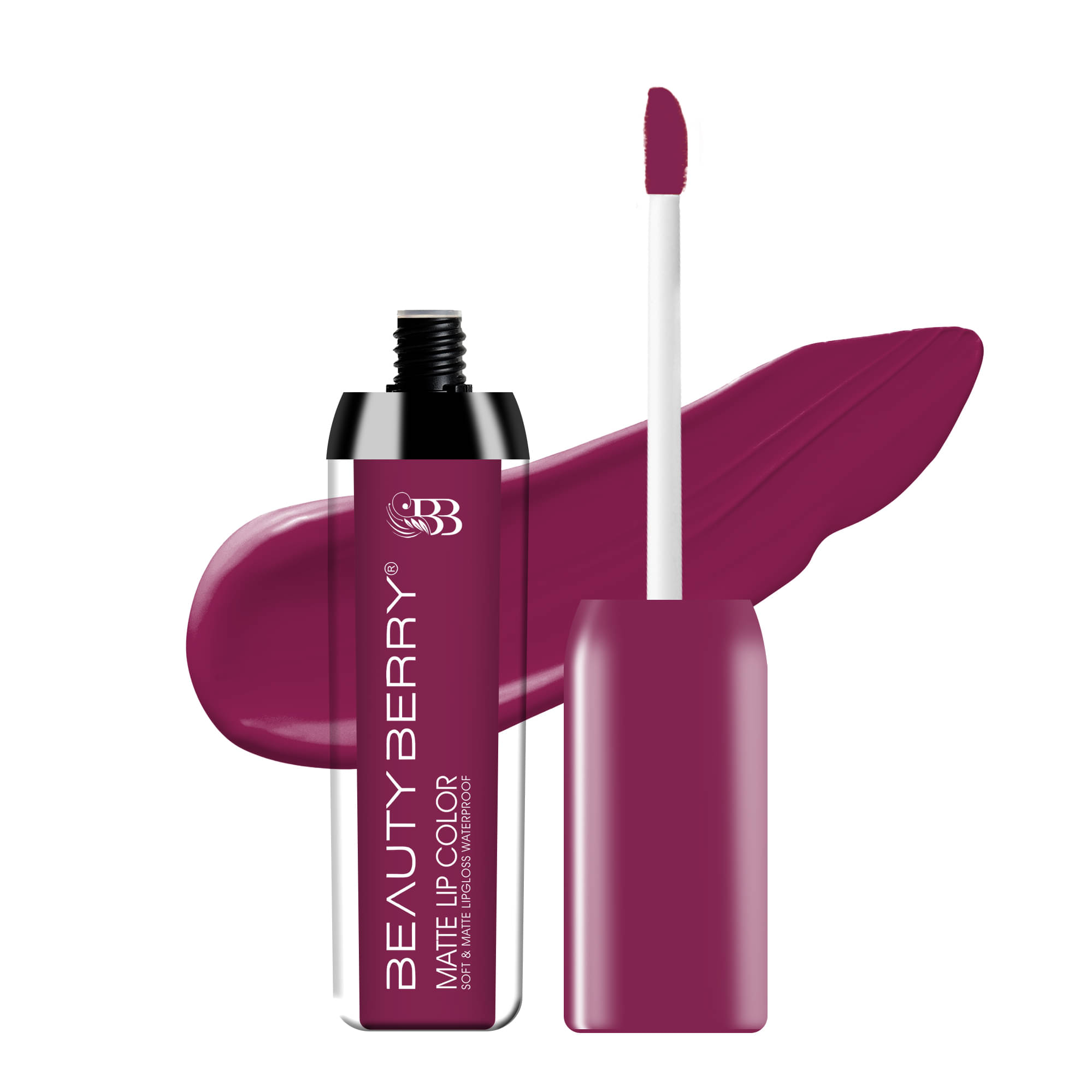     			Beauty Berry Soft & Matte Waterproof Lip Color Liquid Lipstick 4.5g, Plum (Shade - 02)