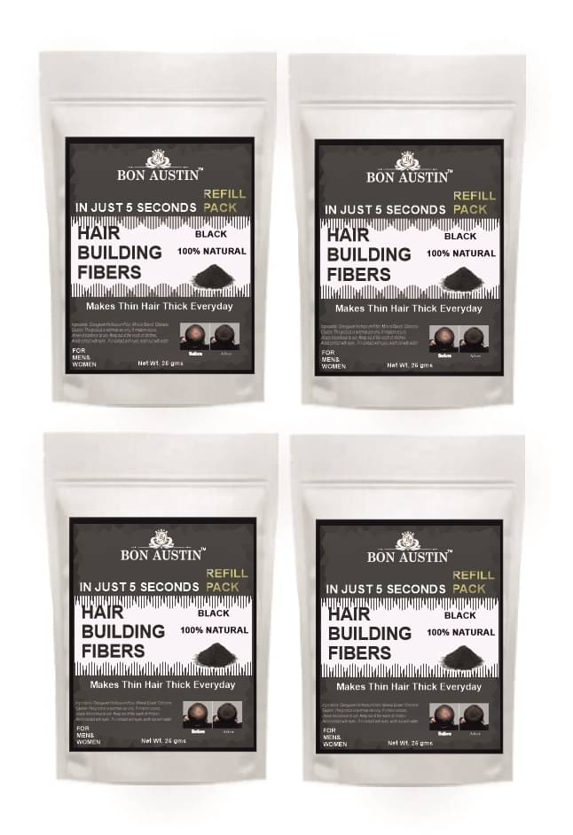 Bon Austin Hair Building Fibers Instant Fuller Hair 25 gm Pack of 4     			Bon Austin Hair Building Fibers Instant Fuller Hair 25 gm Pack of 4