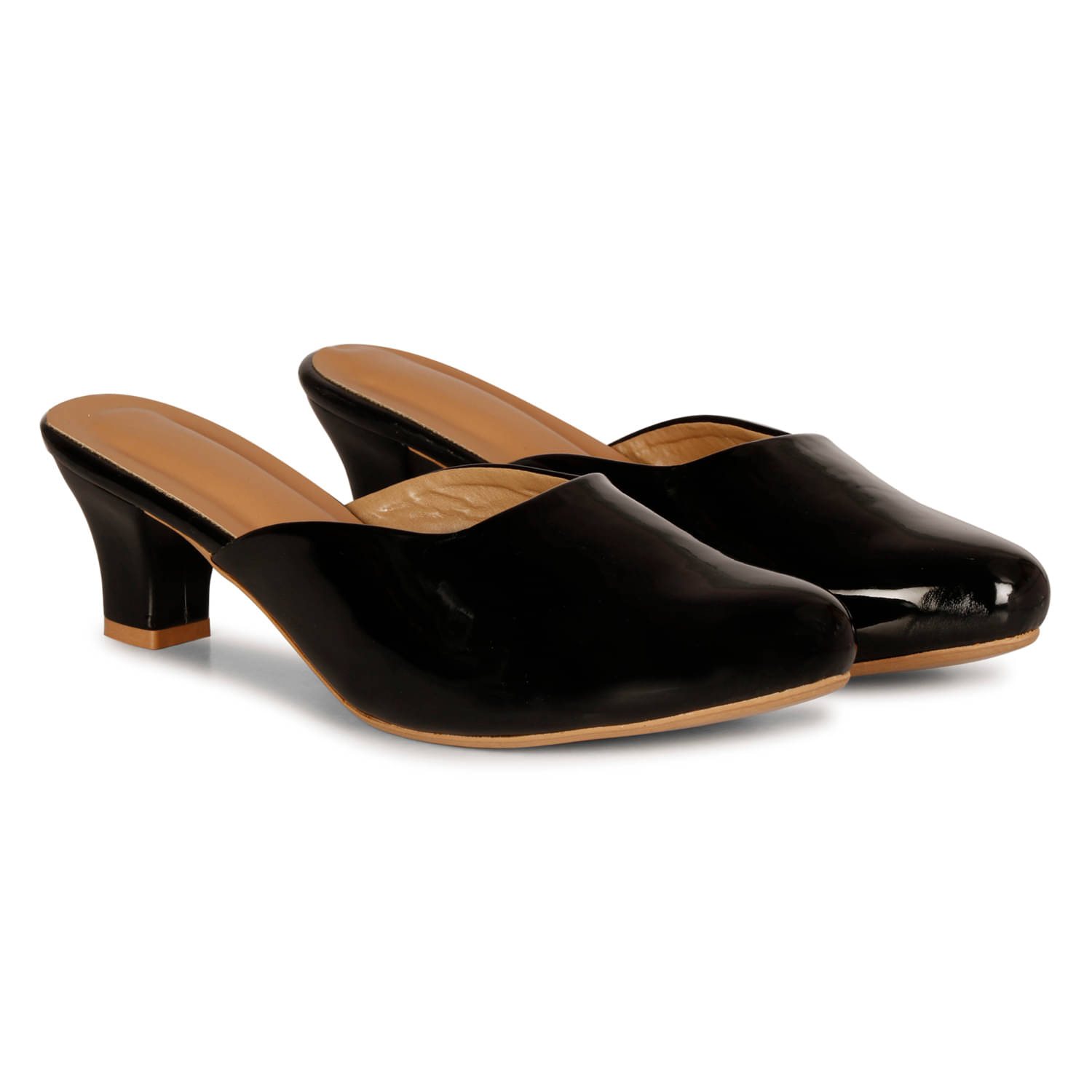     			Commander Shoes Black Women's Slip On Heels