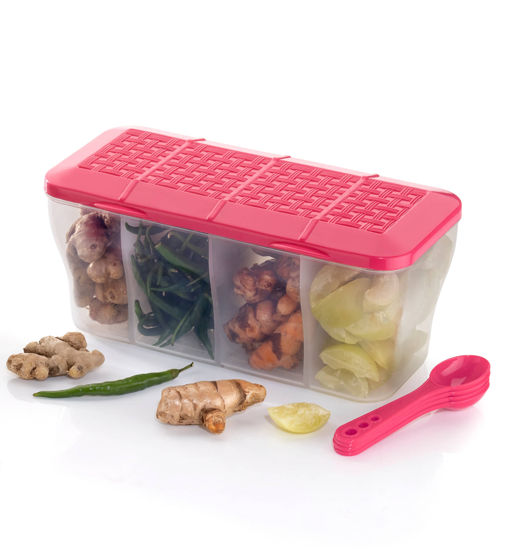     			FIT4CHEF Fridge Container Set PET Pink Multi-Purpose Container ( Set of 1 )