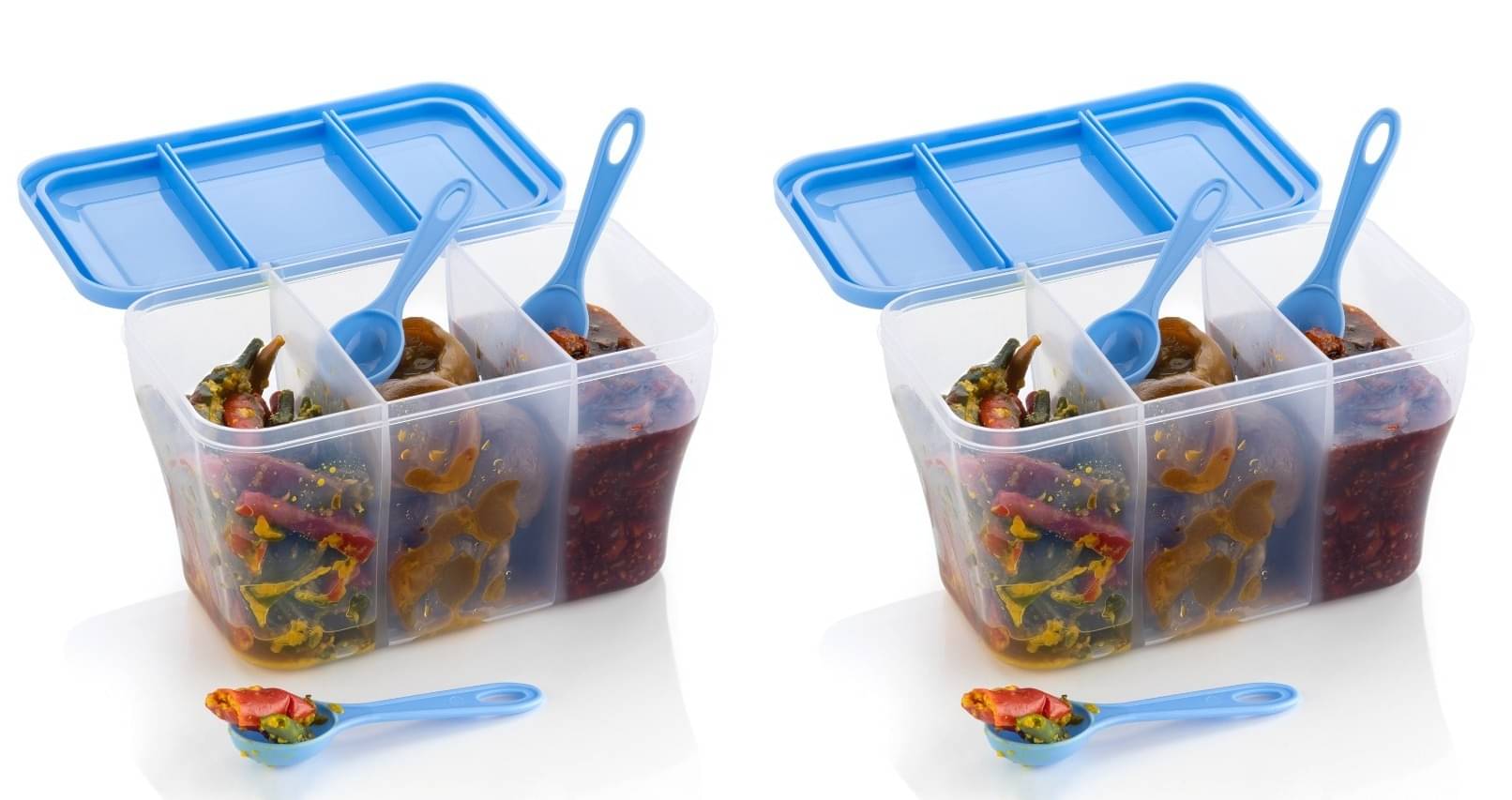     			FIT4CHEF Pickle Container Set PET Blue Multi-Purpose Container ( Set of 2 )