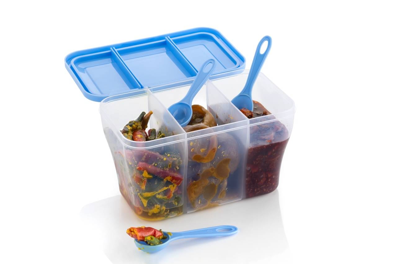     			FIT4CHEF Pickle Jar PET Blue Multi-Purpose Container ( Set of 1 )