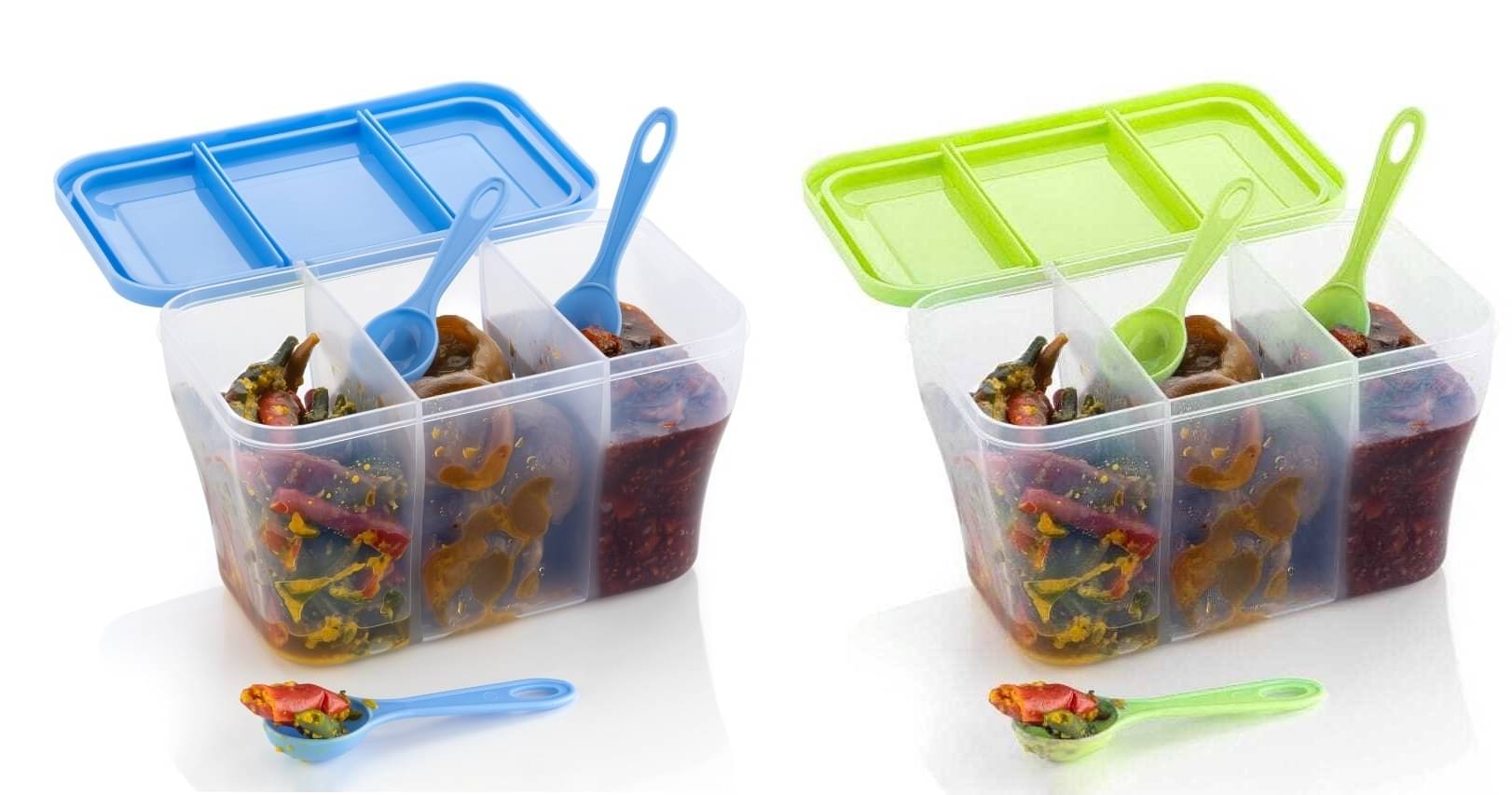     			FIT4CHEF Pickle Jar PET Multicolor Multi-Purpose Container ( Set of 2 )