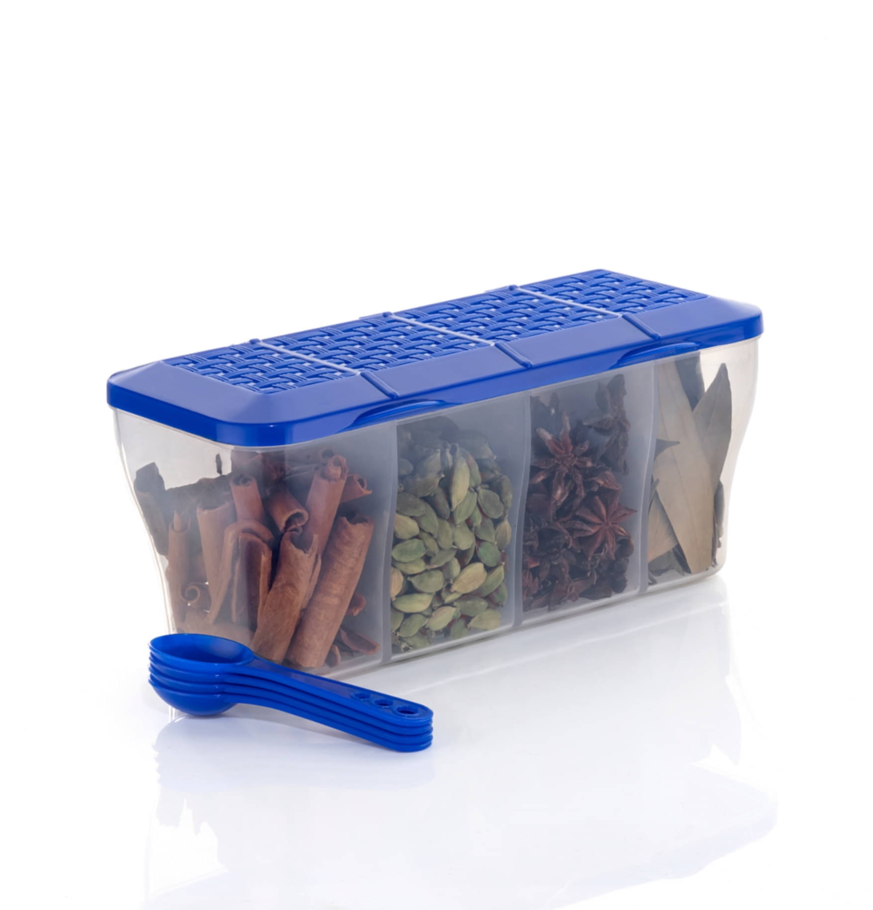     			FIT4CHEF Spice Jar PET Blue Multi-Purpose Container ( Set of 1 )