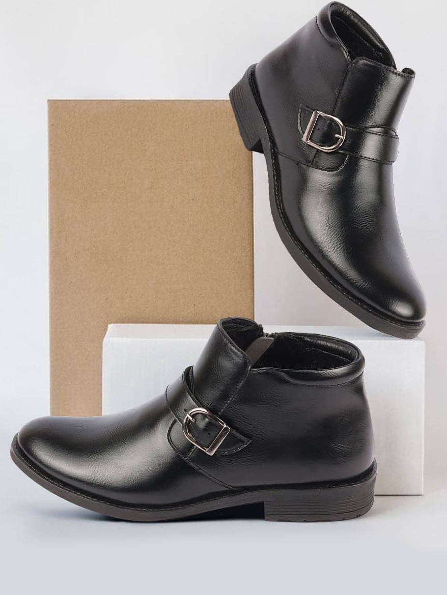 Fausto Black Men's Casual Boots Fausto Black Men's Casual Boots