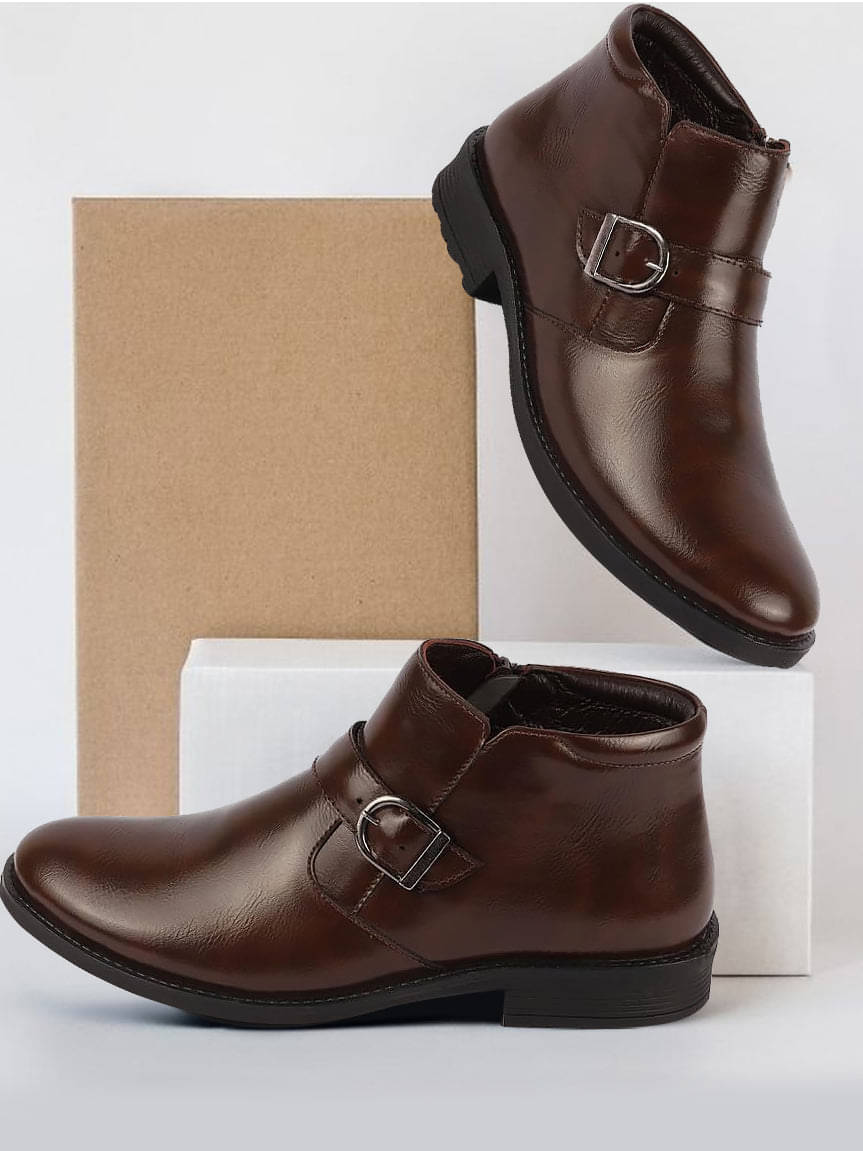     			Fausto Brown Men's Casual Boots