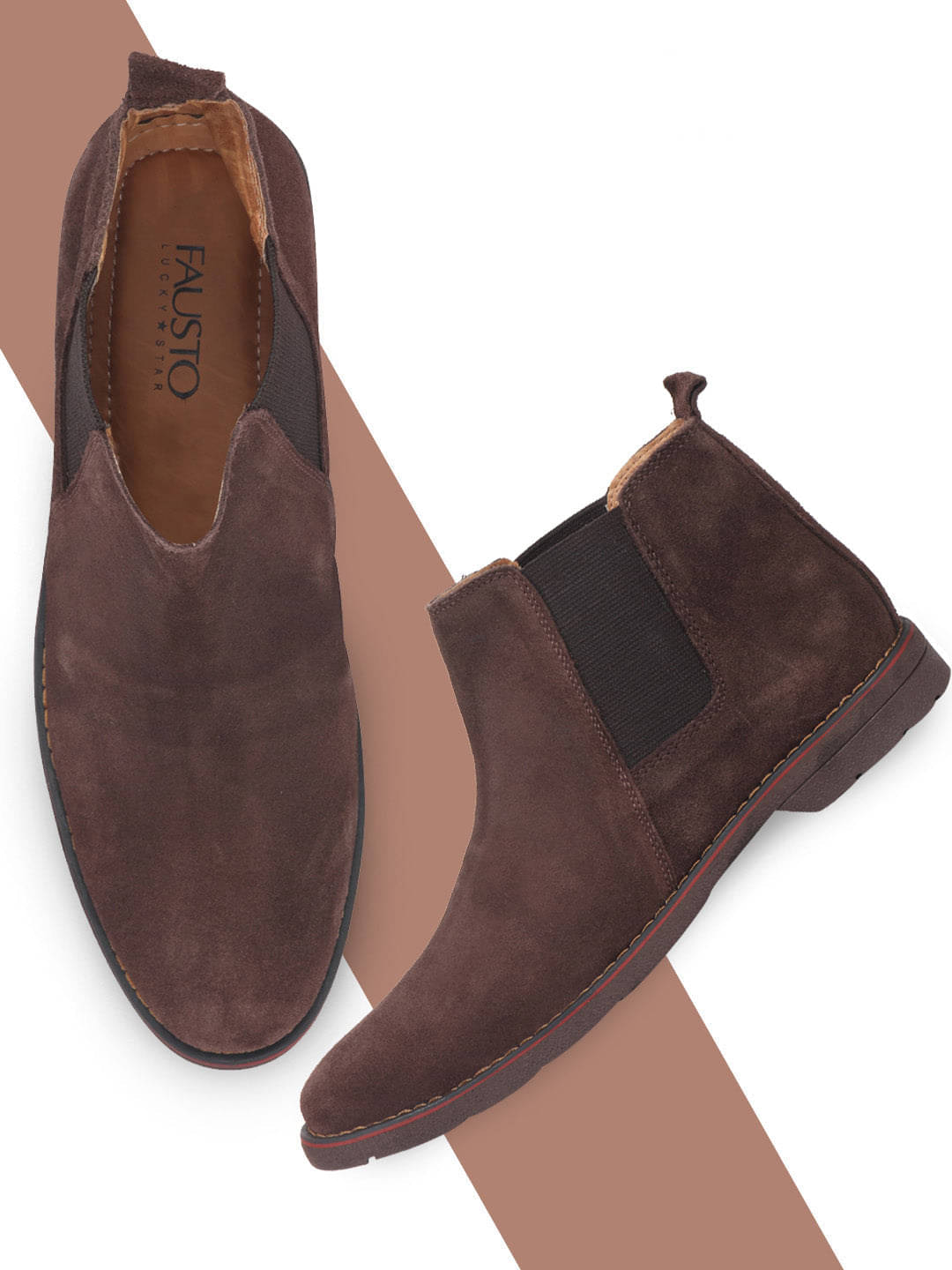     			Fausto Brown Men's Chelsea Boots