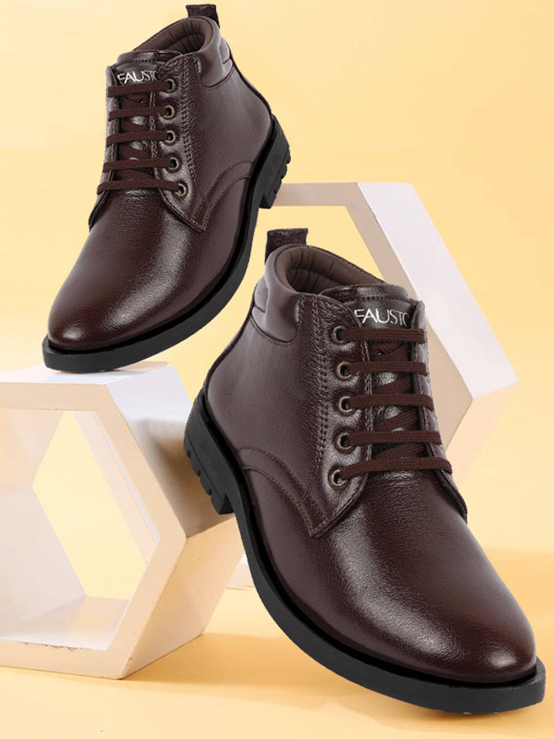     			Fausto Brown Men's Chukka Boots