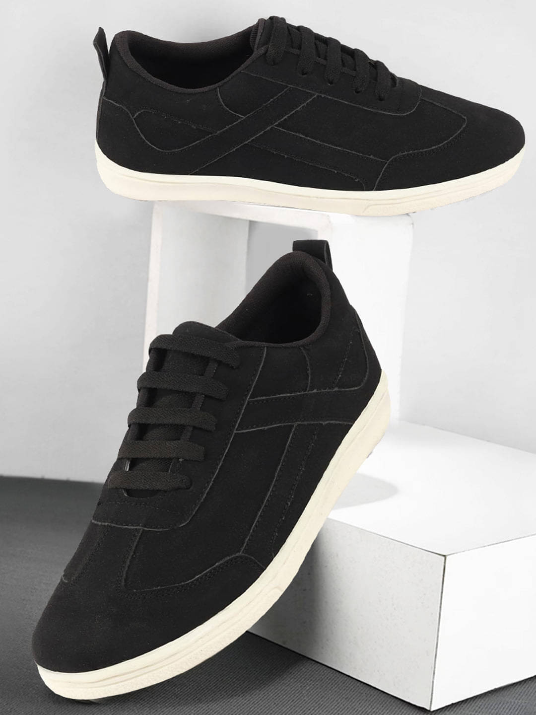    			Fausto NFST_KI-913_BLACK Black Men's Sneakers