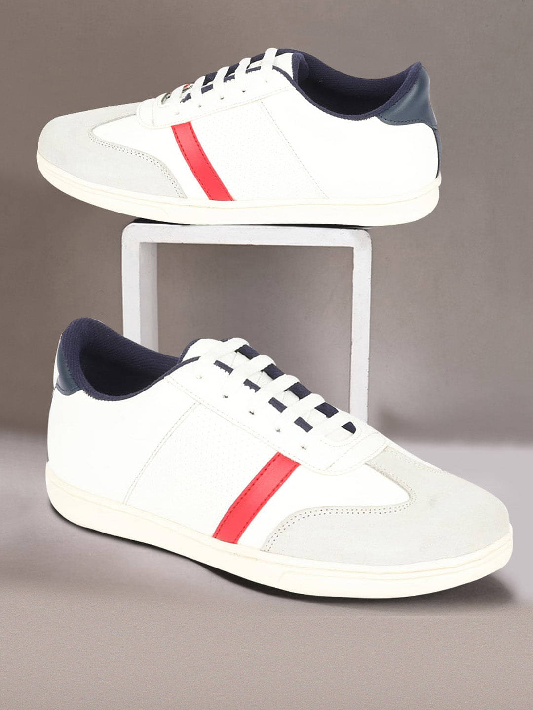     			Fausto NFST_KI-916_WHITE White Men's Sneakers