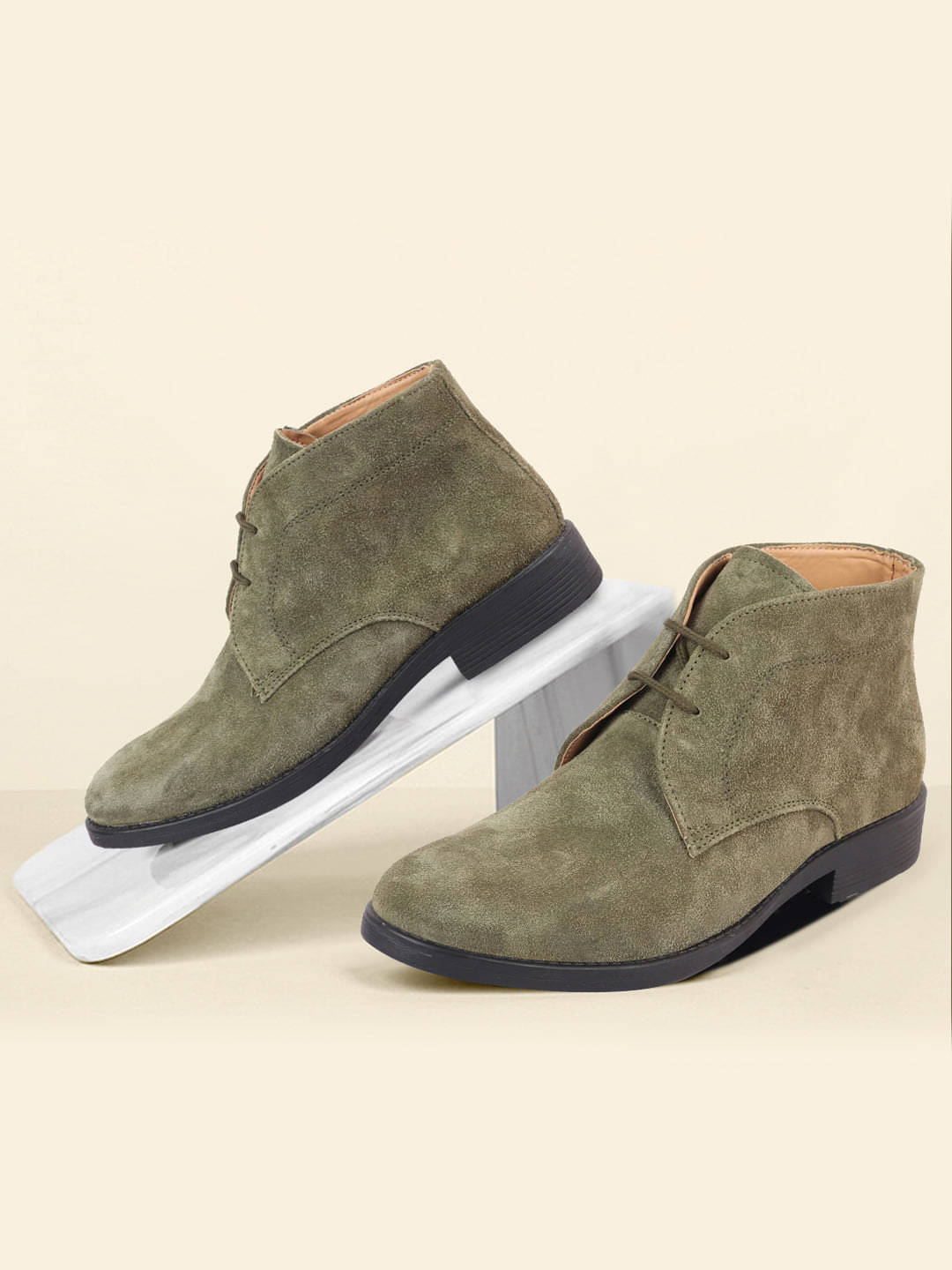     			Fausto Olive Men's Chukka Boots
