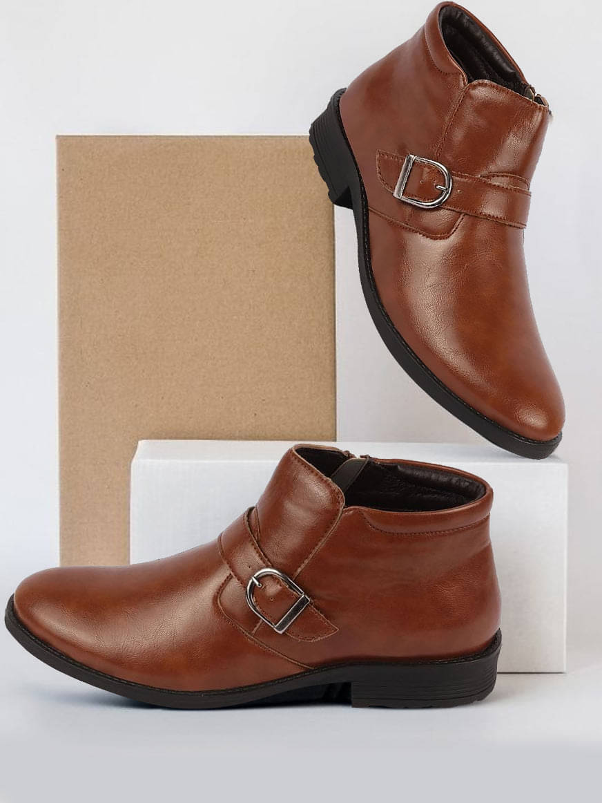 Fausto Tan Men's Casual Boots     			Fausto Tan Men's Casual Boots