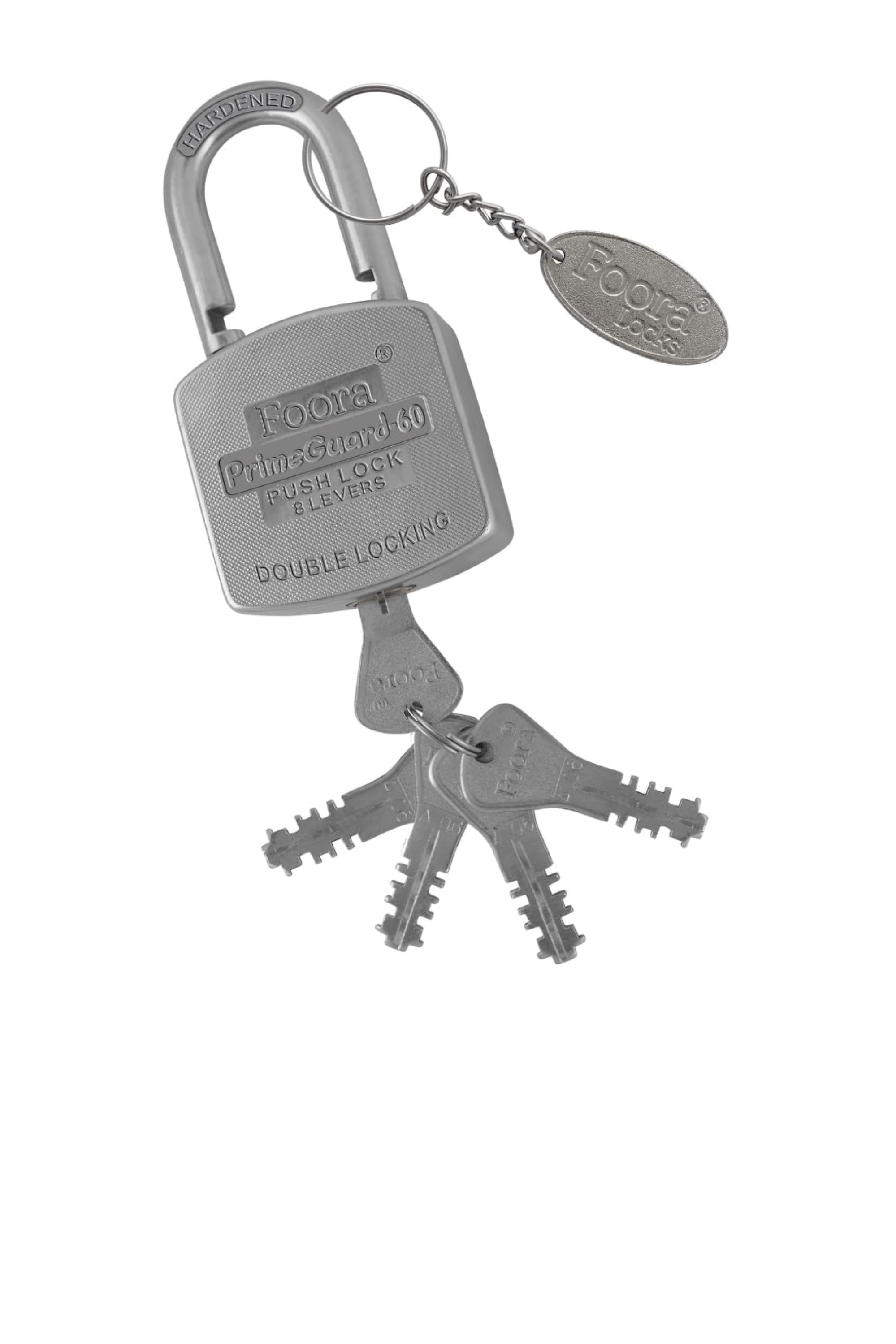     			Foora Push PrimeGuard 60 Padlock with 5 Keys