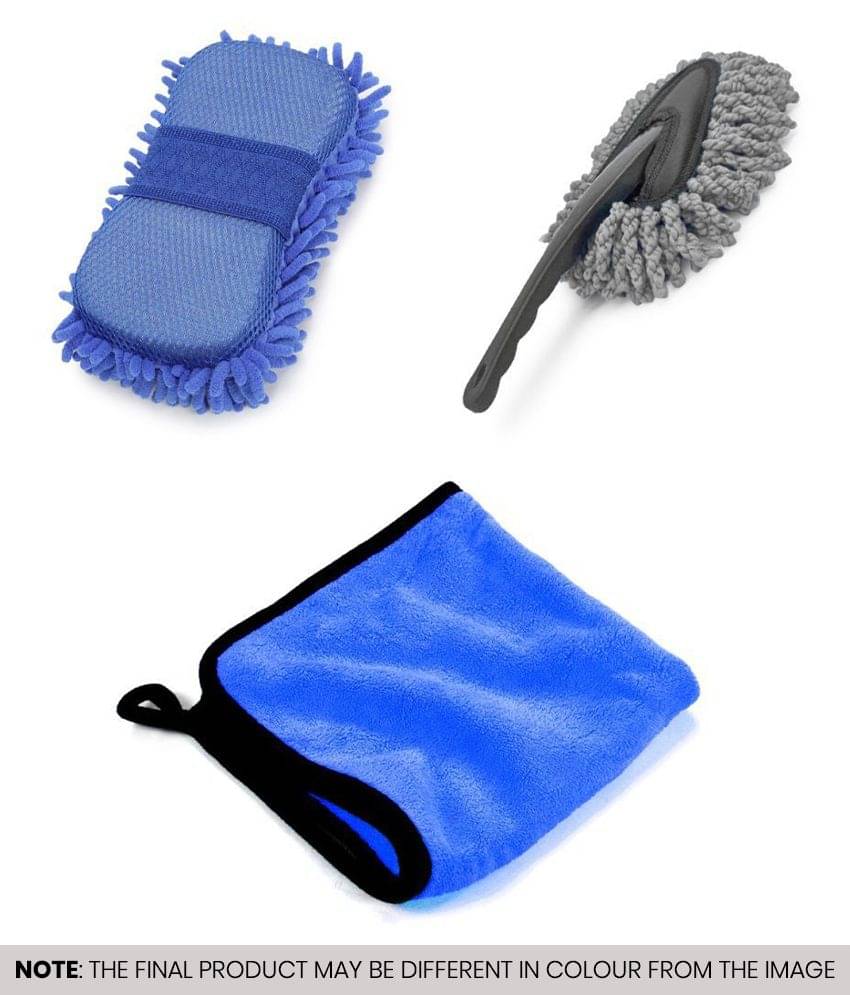 mahek accessories -Car Cleaning Combo of Microfiber Sponge , Mini Duster & Microfiber Coth ( Pack of 3 ) mahek accessories -Car Cleaning Combo of Microfiber Sponge , Mini Duster & Microfiber Coth ( Pack of 3 )