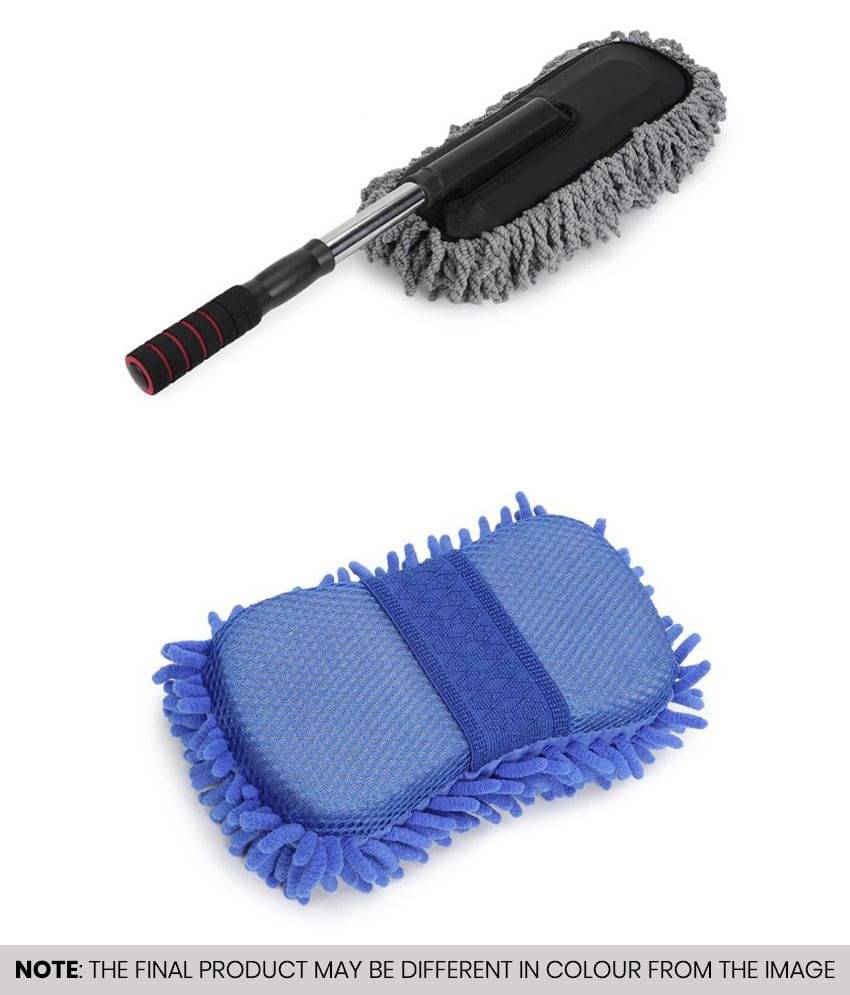 mahek accessories Car Cleaning Combo of Telescopic Microfiber Duster & Microfiber Sponge ( Pack of 2) mahek accessories Car Cleaning Combo of Telescopic Microfiber Duster & Microfiber Sponge ( Pack of 2)