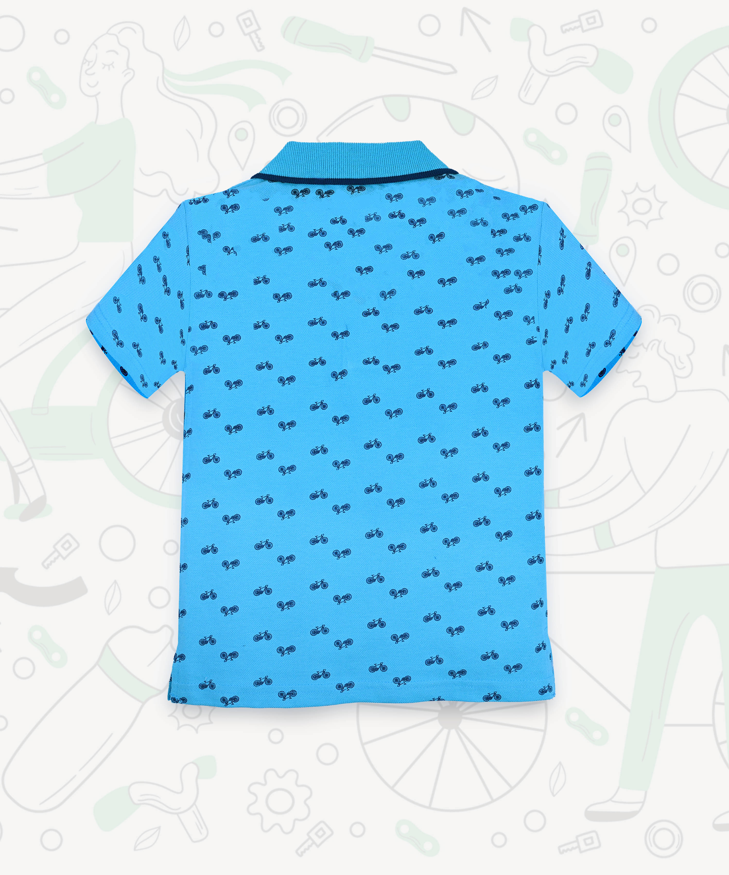     			J&JP Pack of 1 Boys Cotton Blend T-Shirt ( Blue )