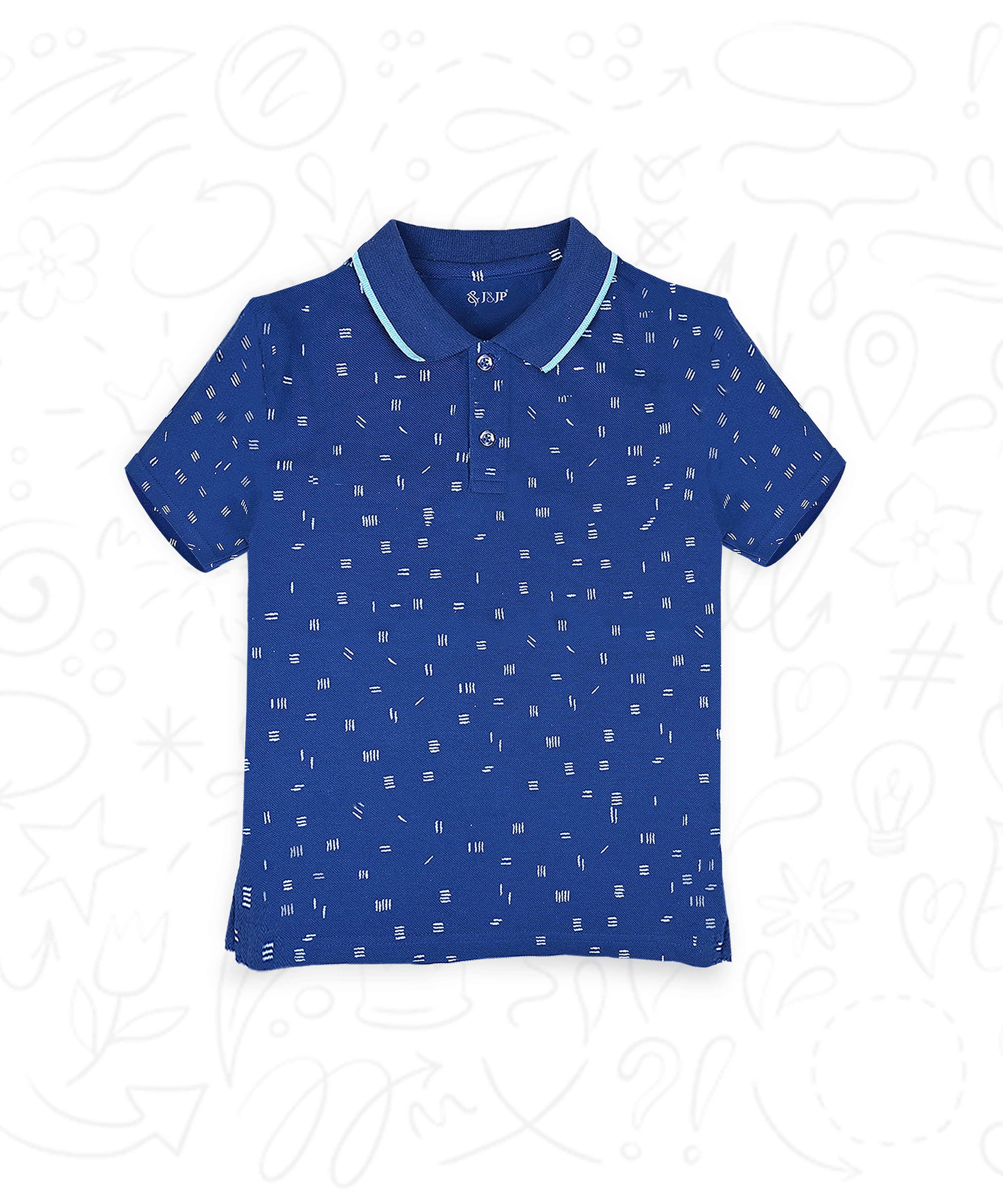 J&JP Pack of 2 Boys Cotton Blend T-Shirt ( Blue )