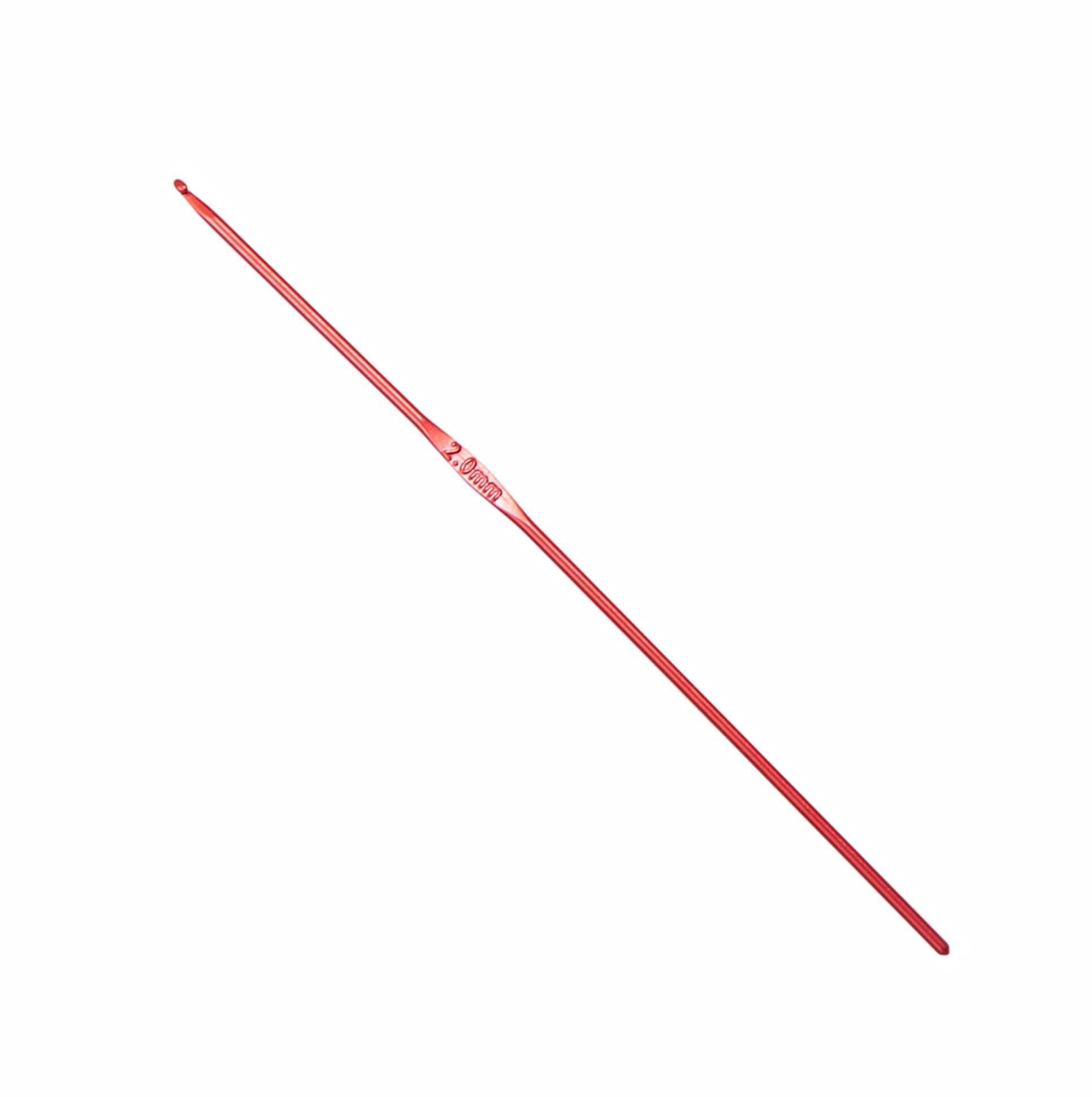     			Jyoti Crochet Hook Aluminium for Wool Work, Hand Knitted Sewing DIY Craft Weaving Needle, Ideal for Sweaters, Purses, Scarves, and Booties, 15795 (Colored, 6"/15cm of Size 14 / 2mm) - 10 Pieces