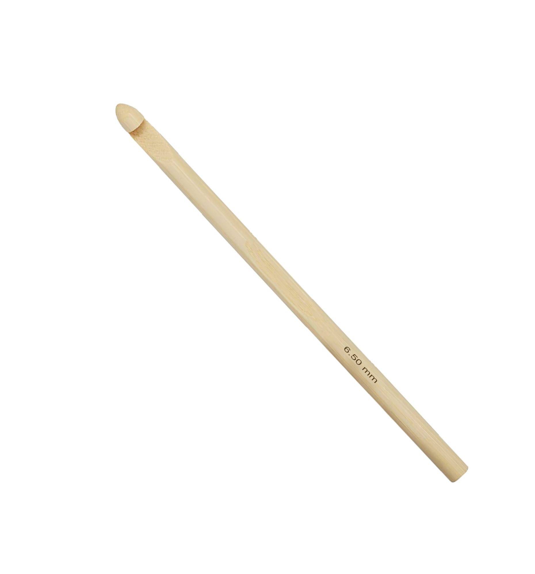     			Jyoti Crochet Hook Bamboo for Wool Work, Hand Knitted Sewing DIY Craft Weaving Needle, Ideal for Sweaters, Purses, Scarves, Sling Bag, Hats, Booties, 15886 (6"/15cm of Size 3/6.5mm) - 10 Pieces