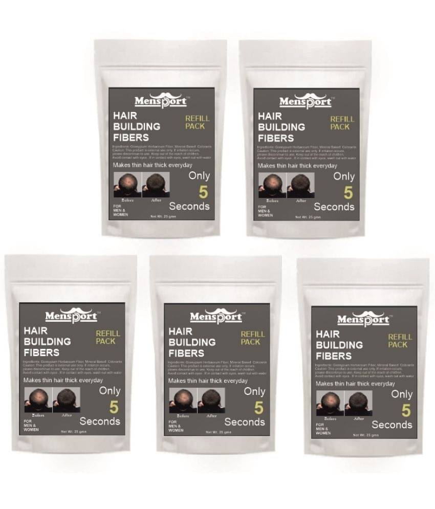 Mensport Hair Building Fibers Instant Fuller Hair 25 gm Pack of 5 Mensport Hair Building Fibers Instant Fuller Hair 25 gm Pack of 5