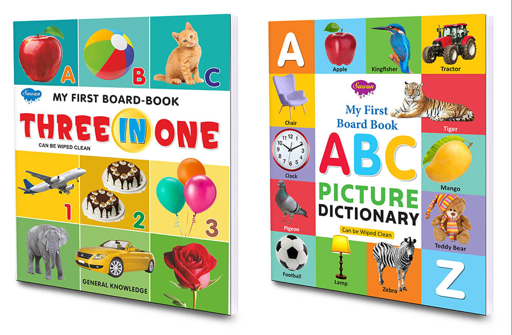 My First Board Book Of 3 In 1 And My First Board Book Of ABC Picture Dictionary | Sawan Set 2 Board Book (Hardcover, Manoj Publications Editorial Board) My First Board Book Of 3 In 1 And My First Board Book Of ABC Picture Dictionary | Sawan Set 2 Board Book (Hardcover, Manoj Publications Editorial Board)
