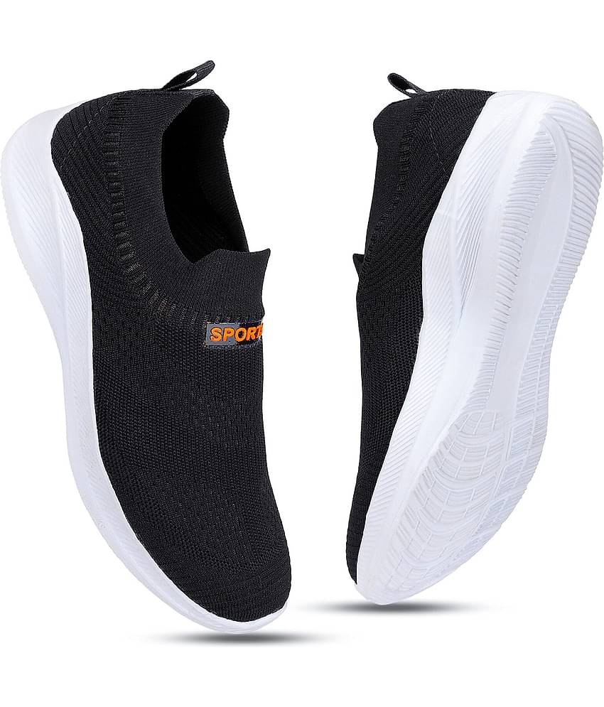 PENNEN Sports Walking Stylish Black Men's Slip-on Shoes