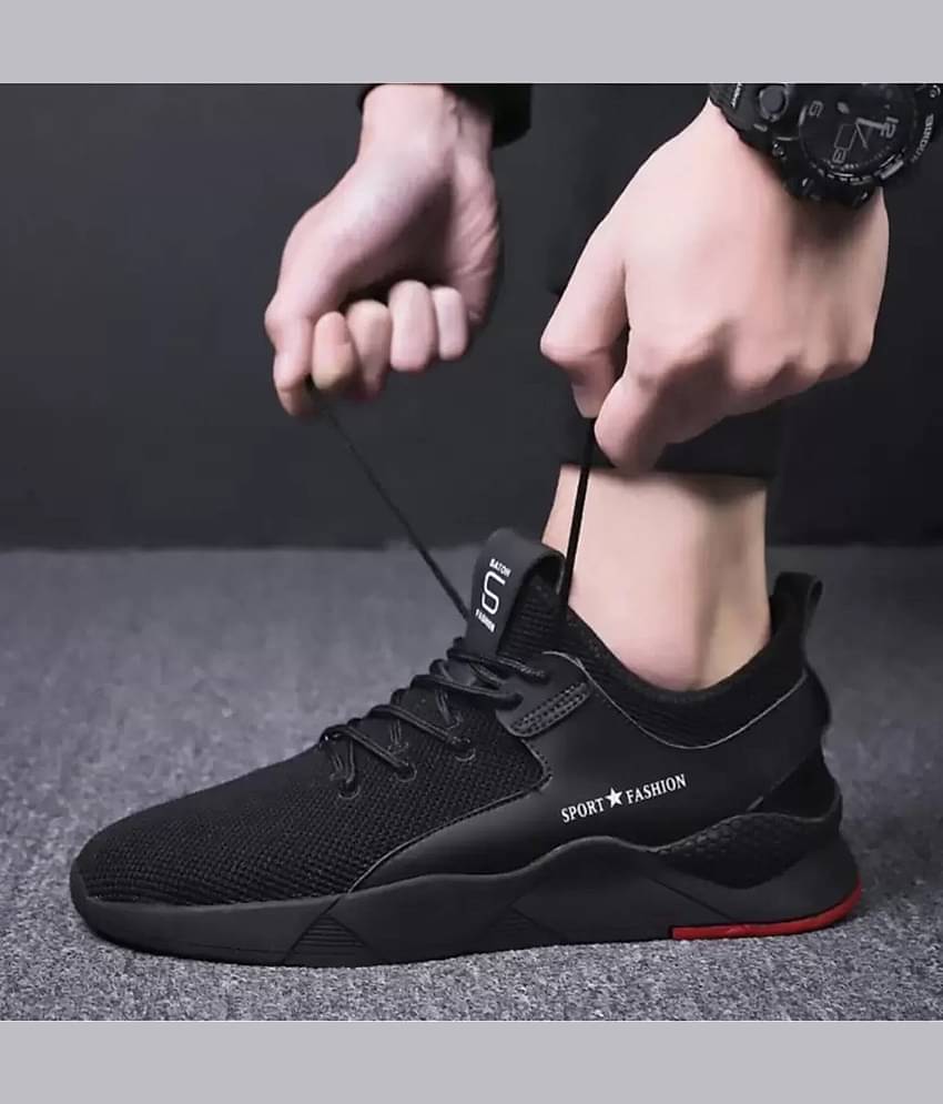 PENNEN Sports Walking Stylish Black Men's Outdoor Shoes
