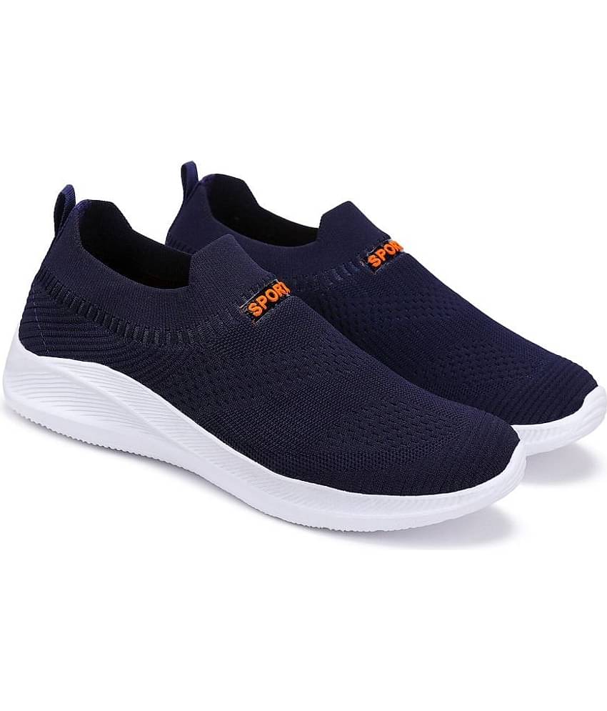 PENNEN Sports Walking Stylish Navy Men's Slip-on Shoes