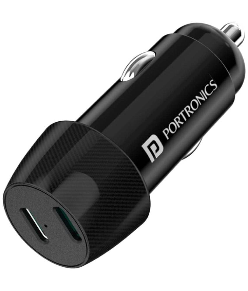     			Portronics 40W Car Power 14 Fast Car Charger with Dual Type-C Output, PD Power Delivery, 40 Watts Total, Adapter Compatible with Most Cars & Cellular Phones (Black)