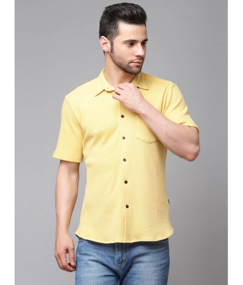 Rigo Cotton Blend Slim Fit Solids Half Sleeves Men's Casual Shirt - Yellow ( Pack of 1 ) Rigo Cotton Blend Slim Fit Solids Half Sleeves Men's Casual Shirt - Yellow ( Pack of 1 )