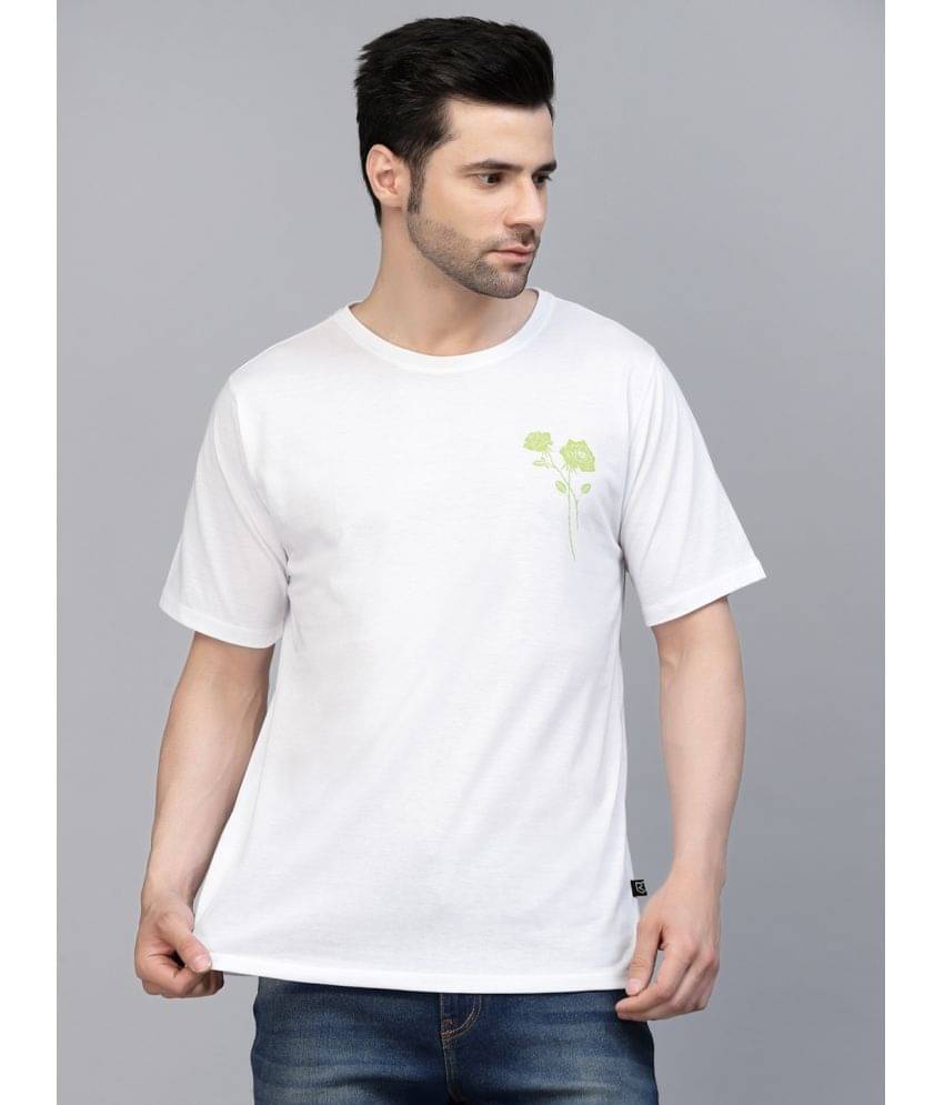 Rigo Pack of 1 Cotton Oversized Fit Men's T-Shirt ( White )     			Rigo Pack of 1 Cotton Oversized Fit Men's T-Shirt ( White )