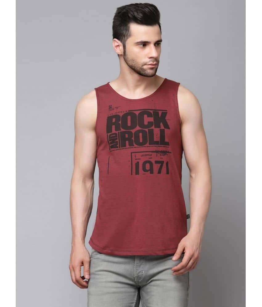 Rigo Pack of 1 Cotton Sleeveless vest For Men ( Maroon ) - Nightwear & Loungewear | Buy online on ZillyBuy