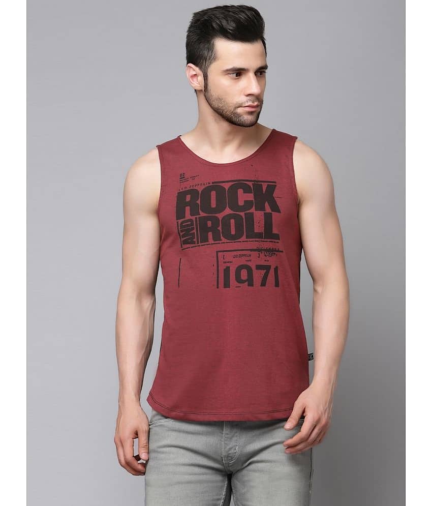 Rigo Pack of 1 Cotton Sleeveless vest For Men ( Maroon ) - Nightwear & Loungewear | Buy online on ZillyBuy