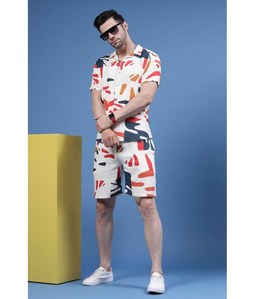     			Rigo Men's Shirt With Shorts Co-Ords Set ( Pack of 1 , Multi )