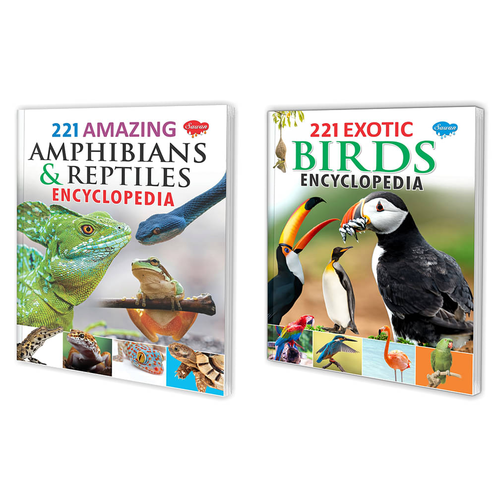     			Sawan Present Set Of 2 Encylopedia | 221 Exotic Birds Encylopedia And 221 Amphibian And Reptiles Encyclopedia (Perfect Binding, Manoj Publications Editorial Board)