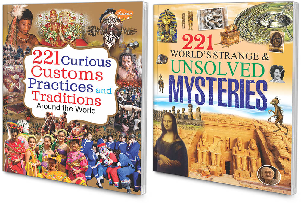     			Sawan Present Set Of 2 Encylopedia | 221 Curious Customs, Practices And Traditions Around The World And 221 World's Strange Unsolved Mysteries (Perfect Binding, Manoj Publications Editorial Board)