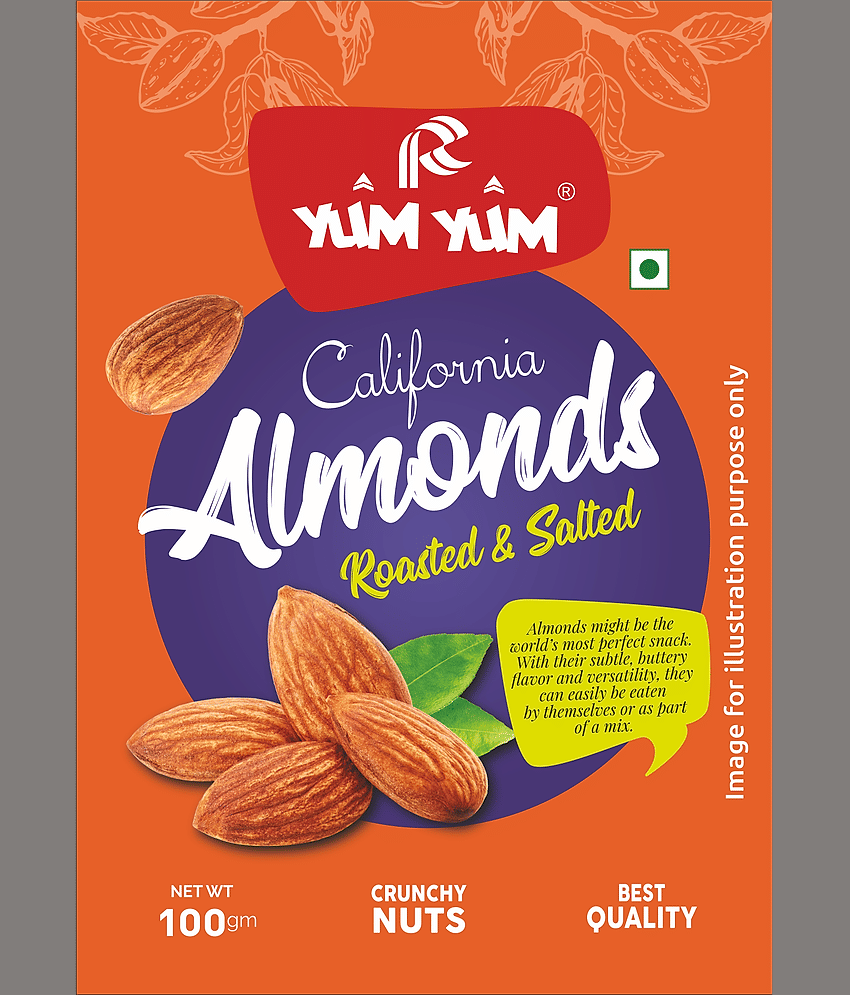 YUM YUM Premium California Almond Badam Giri 100g