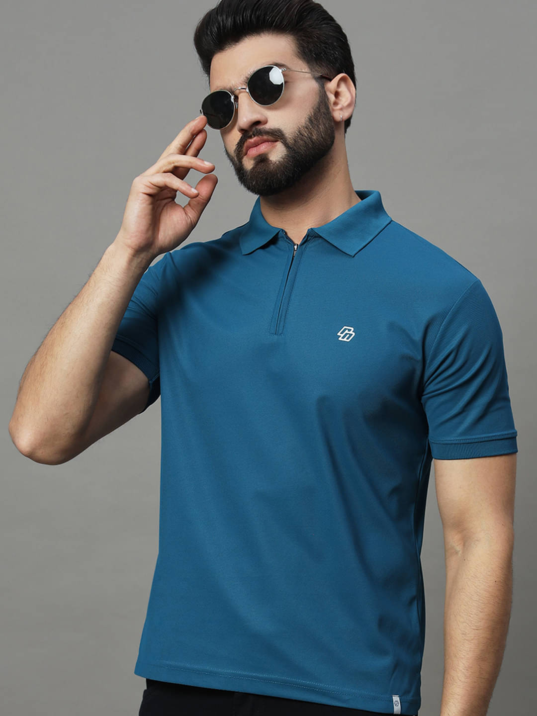 renuovo Pack of 1 Polyester Regular Fit Solid Half Sleeves Men's Polo T Shirt ( Teal Blue ) renuovo Pack of 1 Polyester Regular Fit Solid Half Sleeves Men's Polo T Shirt ( Teal Blue )