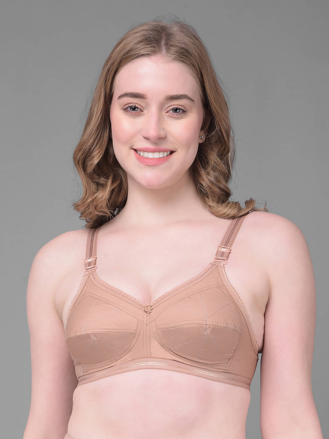 Dollar Missy Beige Cotton Non Padded Women's Everyday Bra ( Pack of 1 )     			Dollar Missy Beige Cotton Non Padded Women's Everyday Bra ( Pack of 1 )