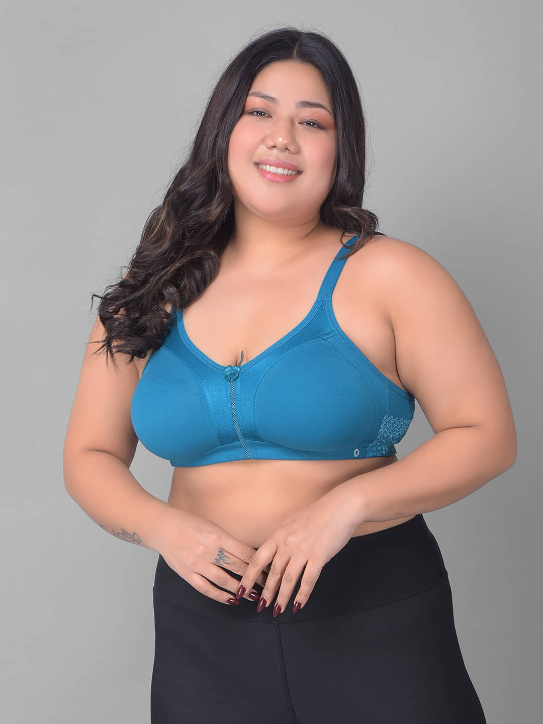 Dollar Missy Blue Cotton Non Padded Women's Everyday Bra ( Pack of 1 )