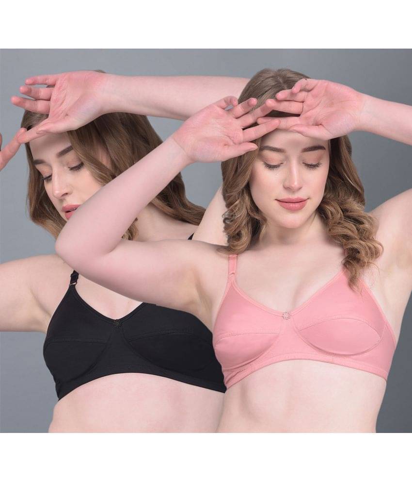 Dollar Missy Pack of 2 Cotton Women's Everyday Bra ( Multicolor ) DES-1301-BK-GP-PO2     			Dollar Missy Pack of 2 Cotton Women's Everyday Bra ( Multicolor ) DES-1301-BK-GP-PO2