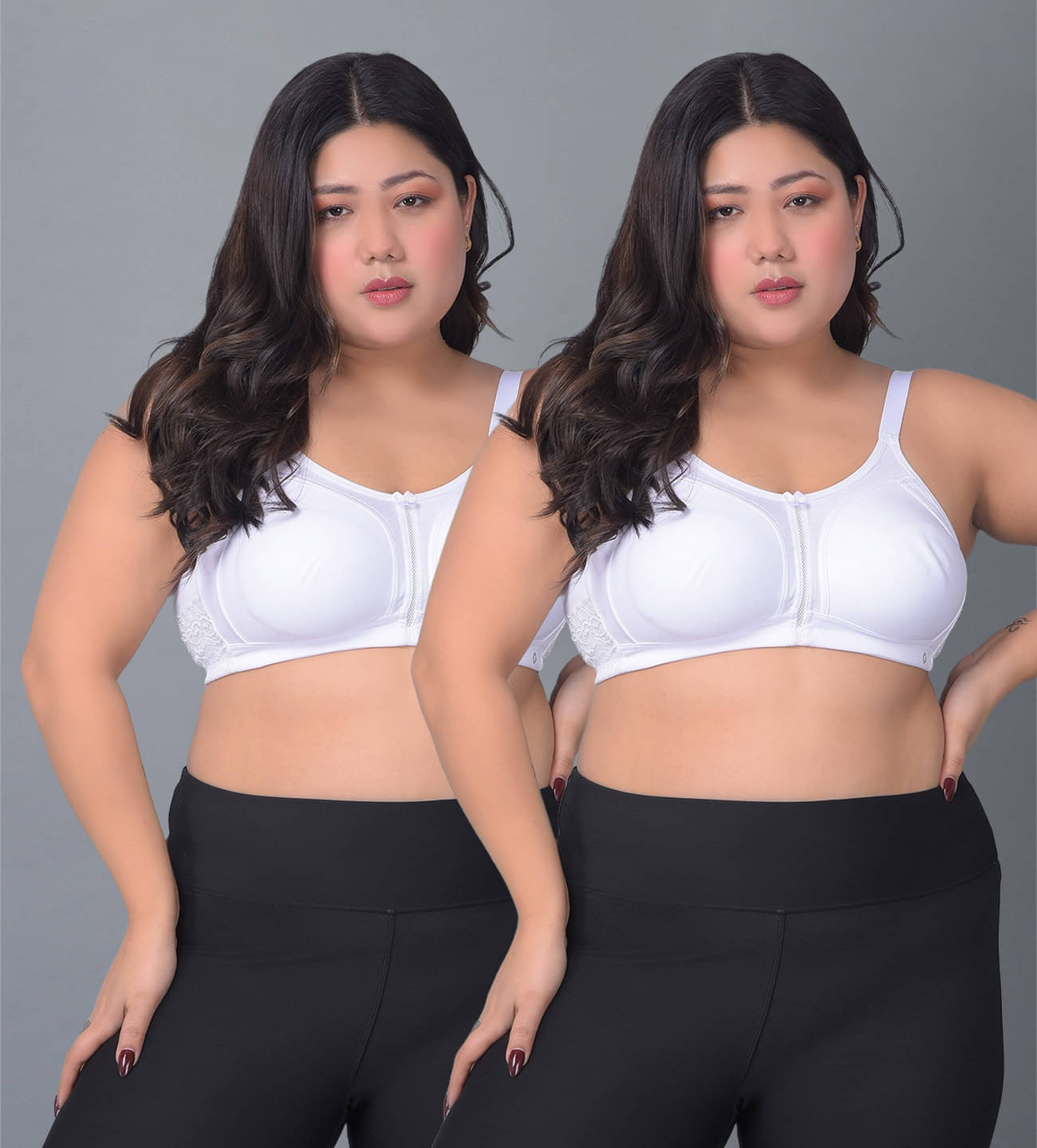     			Dollar Missy Pack of 2 Cotton Women's Everyday Bra ( White ) DPL-8051-WHT-PO2