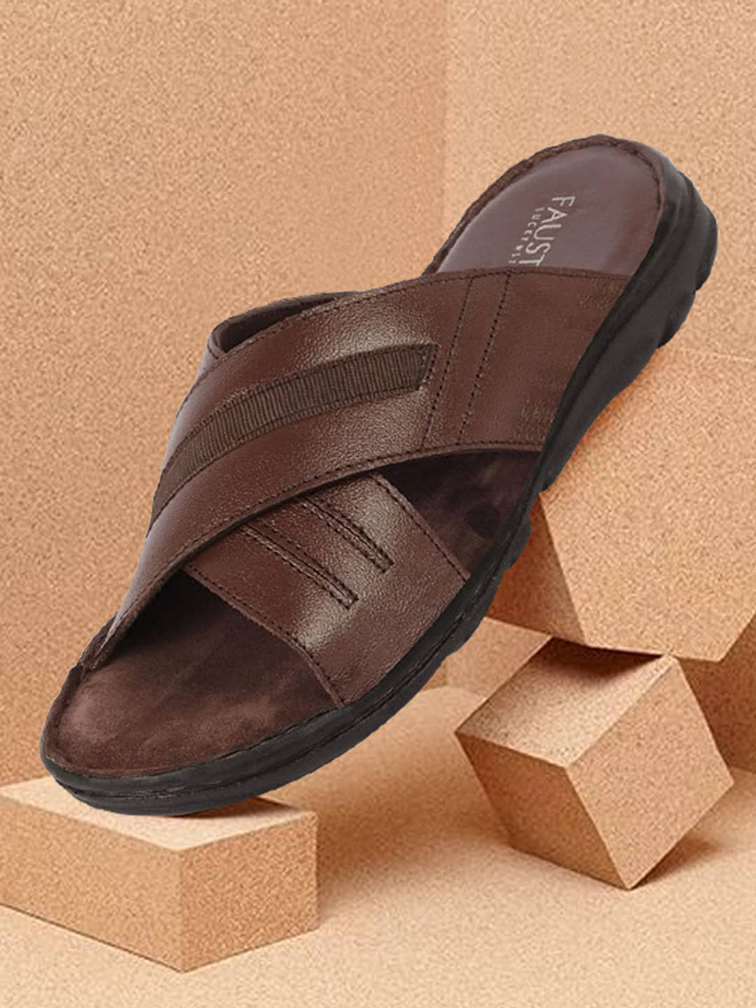     			Fausto Brown Men's Daily Slipper