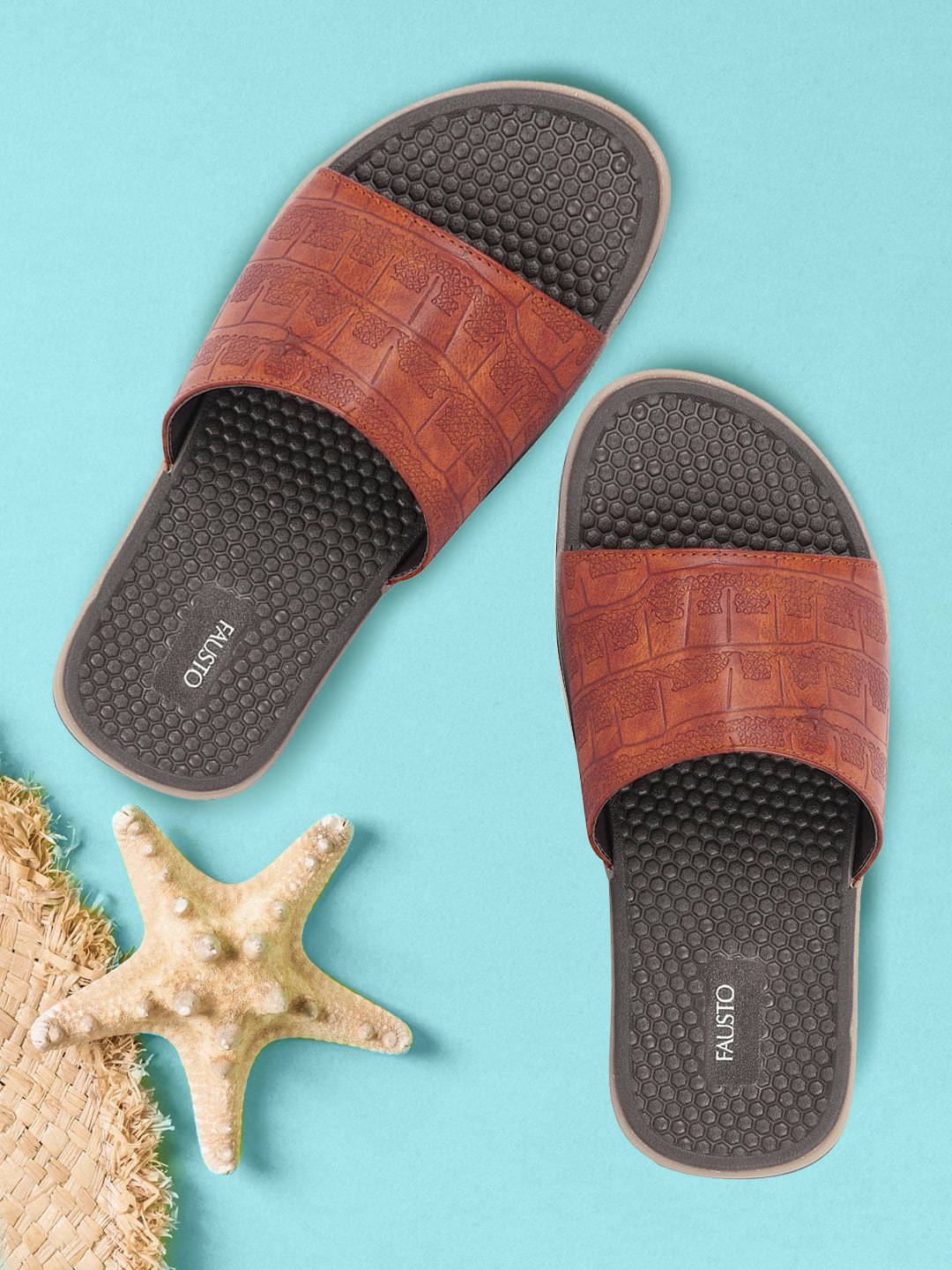     			Fausto Tan Men's Daily Slipper