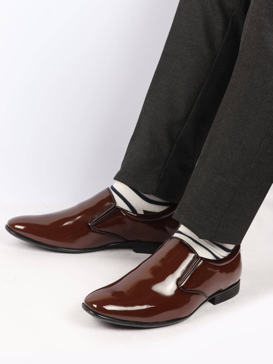     			Fausto Tan Men's Slip On Formal Shoes