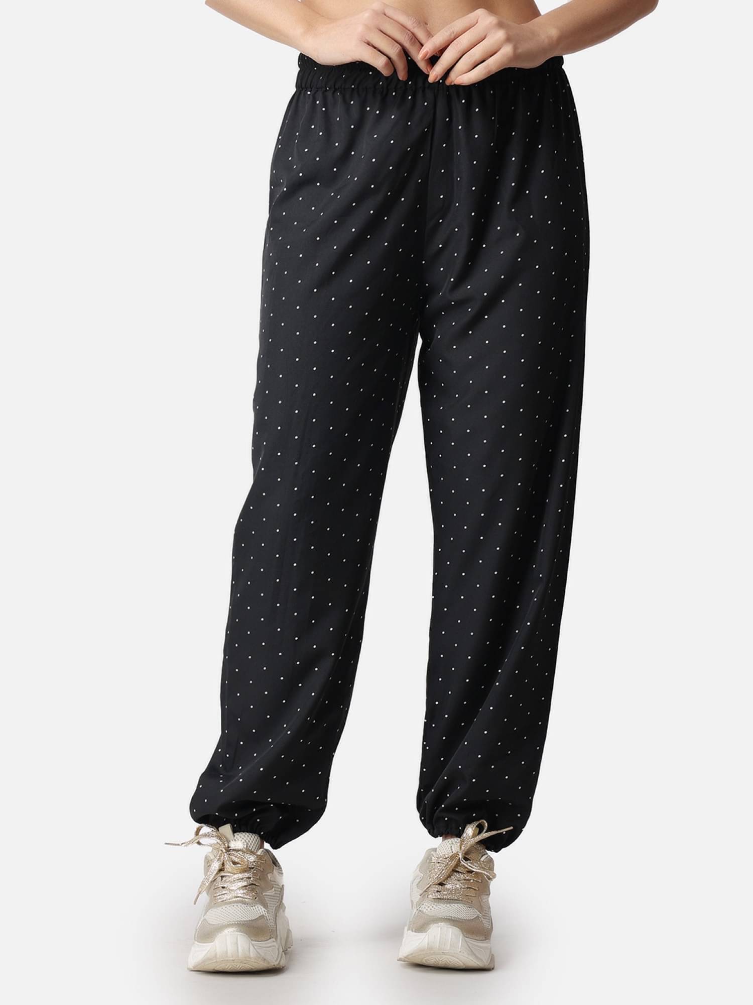    			POPWINGS Black Polyester Loose Women's Joggers ( Pack of 1 )