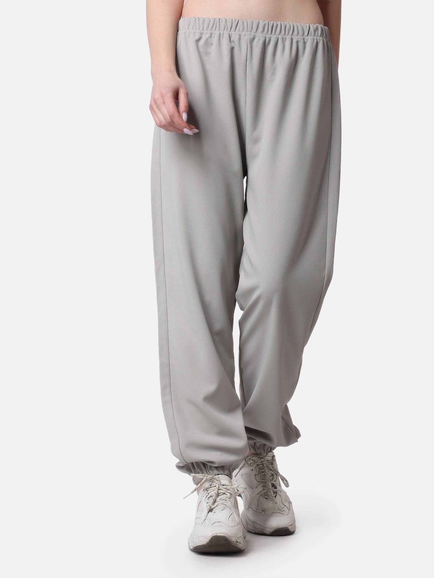     			POPWINGS Grey Polyester Loose Women's Joggers ( Pack of 1 )